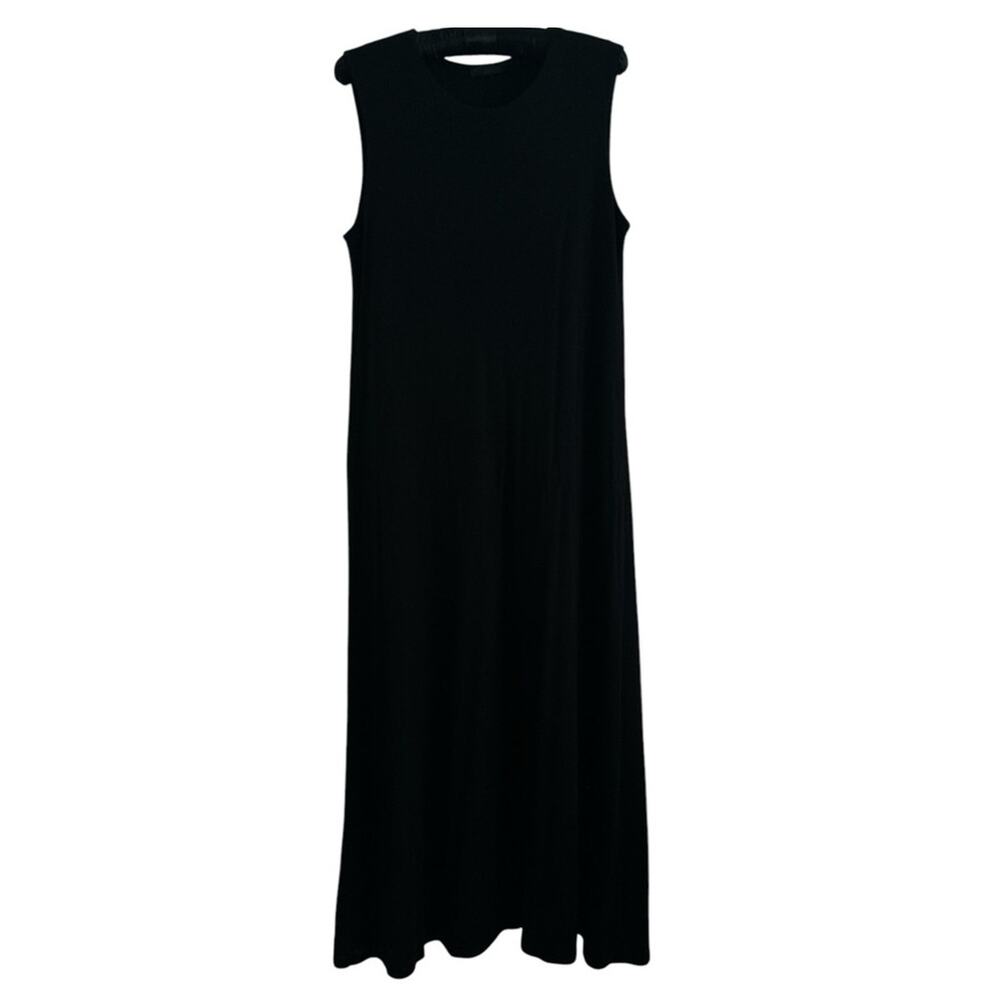 The Row Tetzi Jersey Maxi Dress Black size XS Thick Cotton Sleeveless Round Neck